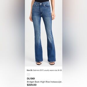 DL1961 Indigo High Rise Bootcut Jeans